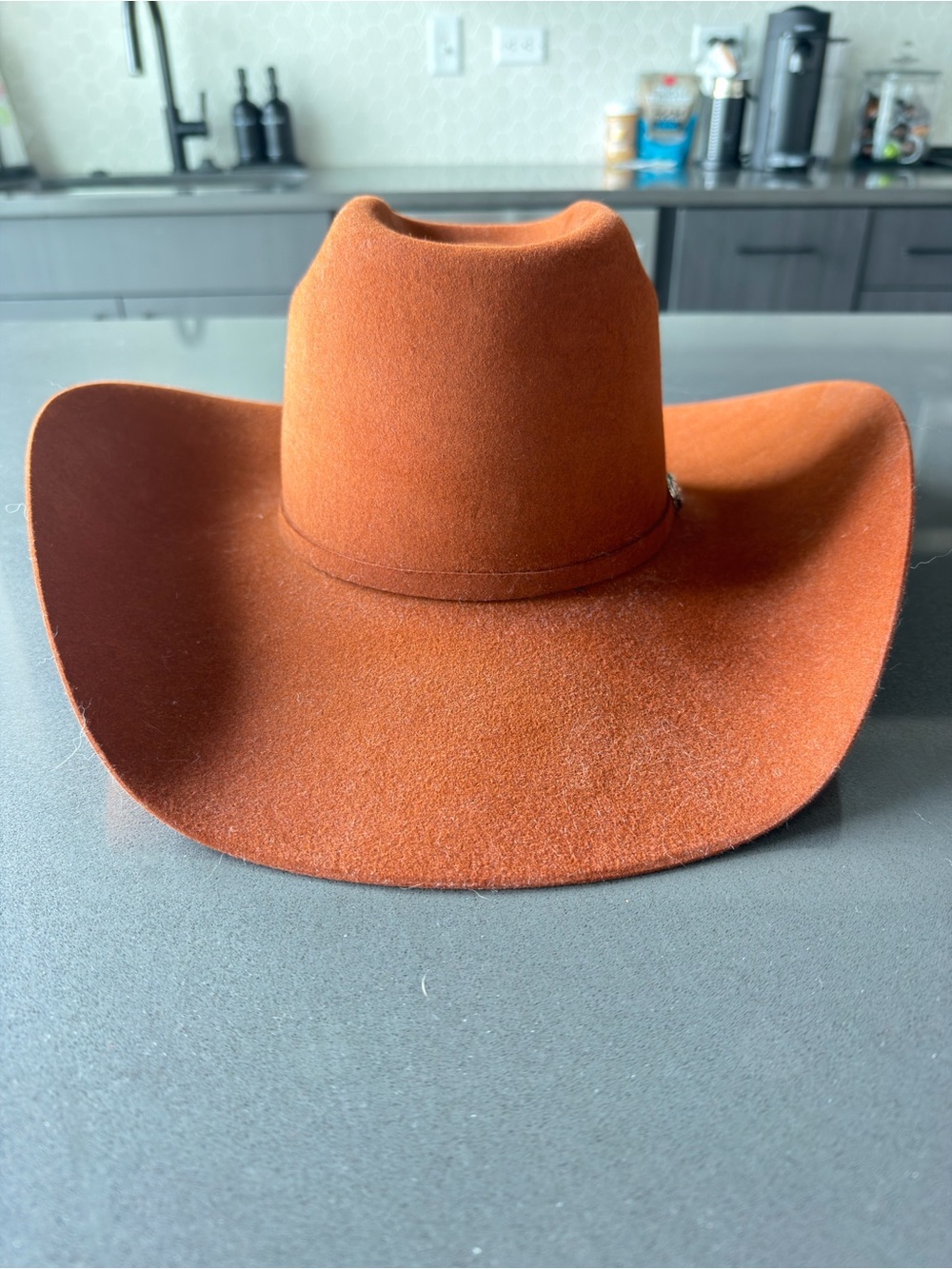 Rust Felt Western Cowboy Hat - Women's Fashion Hat
